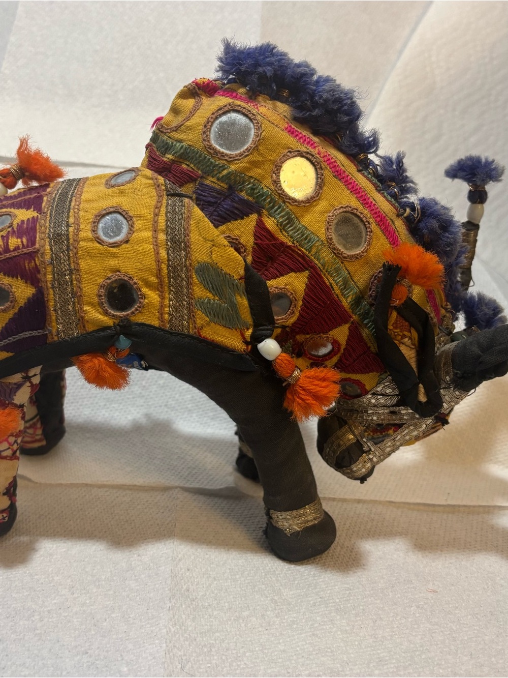 Rajasthani Nandi Bull Figurine – Handcrafted Indian Folk Art